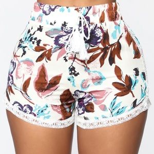 Come Back To Me High Rise Printed Shorts